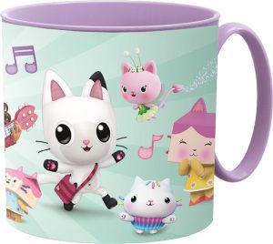 Caneca Plástica Gabby´s Dollhouse Wonderland 265Ml (própria para ir ao Micro)