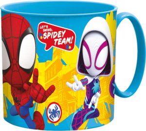 Caneca Plástica Spidey 265Ml (Própria para ir ao Micro)