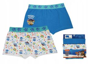 Blister 2 Boxers Patrulha Pata Happy Azul-Branco