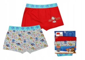 Blister 2 Boxers Patrulha Pata Happy Vermelho-Cinza