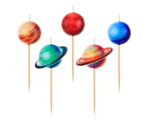 Blister 5 Velas Planetas-Espaço 3Cm (7Cm com Espeto)