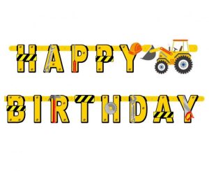 Grinalda Happy Birthday Tema Construção 2.2Mt