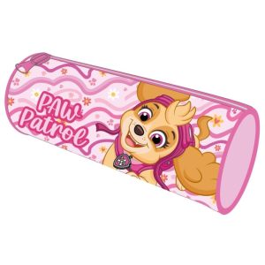 Estojo Simples Redondo Rosa Patrulha Pata Skye 23Cm
