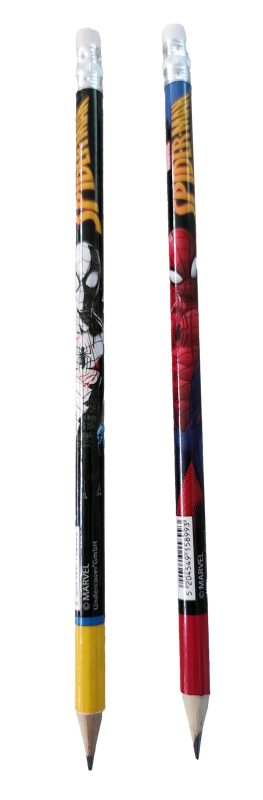 Lápis Grafite HB com Borracha Spiderman Marvel