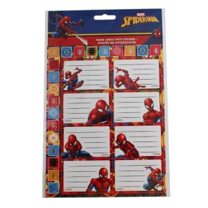 Blister 16 Etiquetas Spiderman Marvel Wall