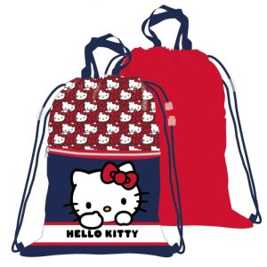 Saco Ginásio-Desporto Deluxe Azul-Vermelho Hello Kitty Red Bow 45Cm
