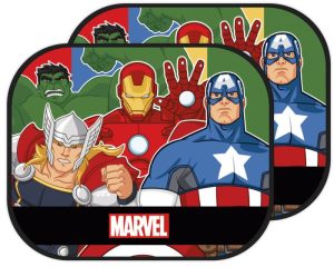 Conj. 2 Proteção Solar/Tapa Sol Carro Avengers Mightiest 33x44Cm