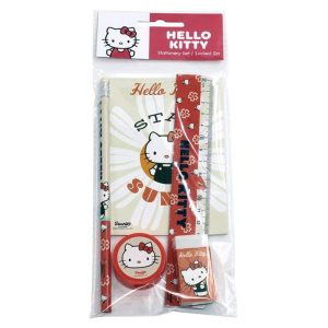 Conj. 5 Peças Escolares Hello Kitty Stay Sunny