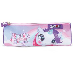Estojo Simples Redondo Unicórnio Sparkle 21Cm