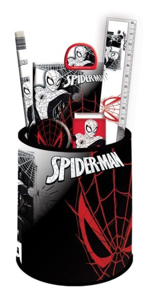 Conj. 7 Peças Escolares Spiderman World Of Webs