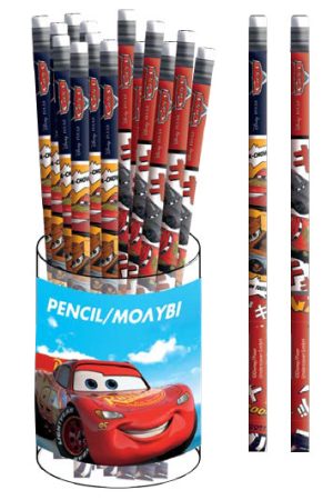 Lápis Grafite HB com Borracha Cars Disney Vroom
