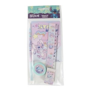 Conj. 5 Peças Escolares Stitch e Angel Star Stuff