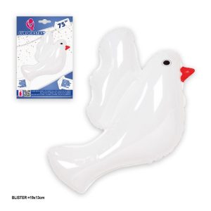 Balão Foil Pomba Branca 75Cm