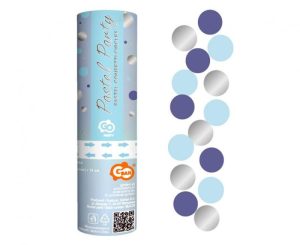 Lança Confetis Azul-Prateado 15Cm