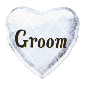 Balão Foil Coração Groom 46cm