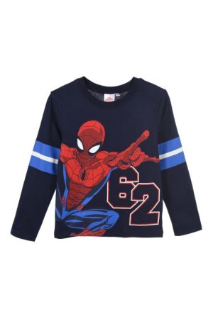T-Shirt de Menino Manga Comprida Spiderman 62 Azul Escuro