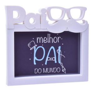 Porta Fotos 10x15Cm Melhor Pai do Mundo 17x16x1.5Cm