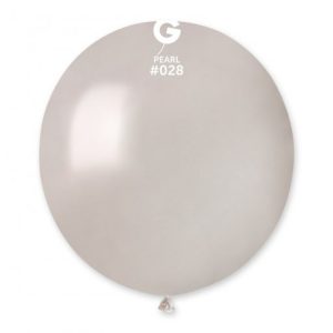 Saco 25 Balões Latéx 19'' (48cm) GEMAR - Pearl Metalizado #028