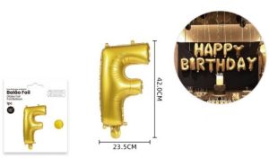 Balão Foil Letra Dourada 45Cm