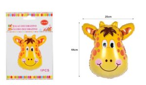 Balão Foil Cabeça Girafa 44x20Cm