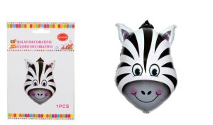 Balão Foil Cabeça Zebra 44x64Cm