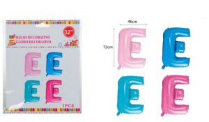 Blister 1 Balão Foil Letra E ~72Cm