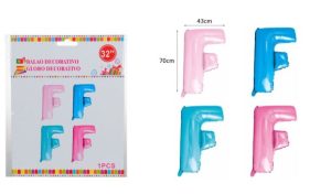 Blister 1 Balão Foil Letra F ~70Cm