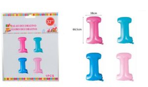 Blister 1 Balão Foil Letra I~67Cm