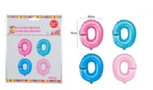 Blister 1 Balão Foil Letra O ~68Cm