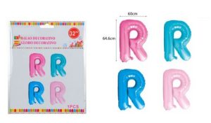 Blister 1 Balão Foil Letra R~65Cm