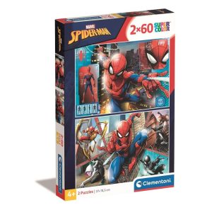Puzzle 2x60 Peças Spiderman Partners In Suits