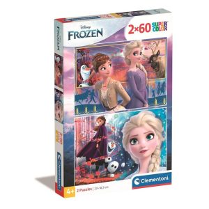 Puzzle 2x60 Peças Disney Frozen Wind