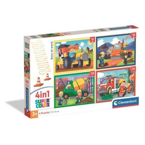 Puzzle 4 em 1 Profissões Busy at Work