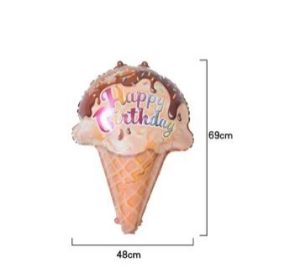 Balão Foil Gelado Happy Birthday 69Cm