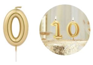 Vela Aniversário 6Cm Dourada