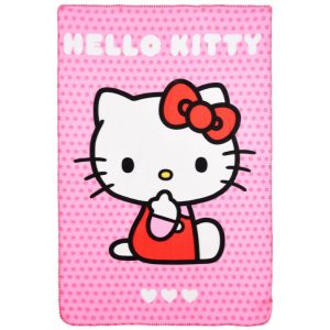 Manta Polar Hello Kitty 100% Lã Polar - Adorable, 100x150cm