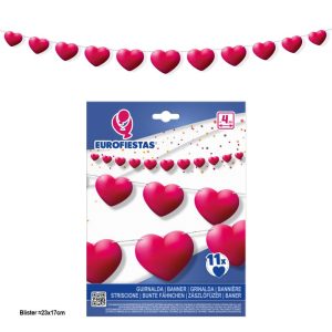 Grinalda 11 Bandeiras Corações 4Mt