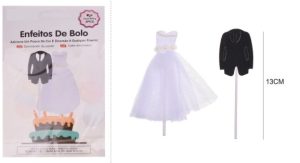 Blister 2 Toppers Bolo Noivos 13Cm