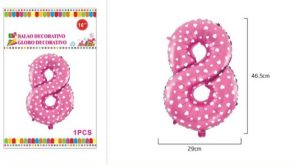 Balão Foil Rosa Corações ~46Cm