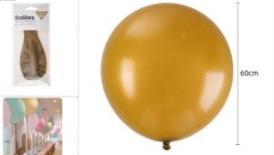 Balão Látex Metalizado 60Cm - Dourado