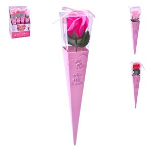 Rosa Dia da Mãe com Caixa 30x5.5x5.5Cm