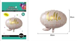 Balão Foil Hello Baby 60Cm - Rosa