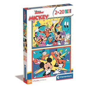 Puzzle 2x20 Peças Mickey Laughing Disney