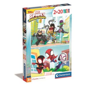 Puzzle 2x20 Peças Spidey Friends