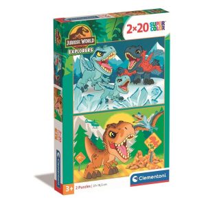 Puzzle 2x20 Peças Dinossauros Explorers