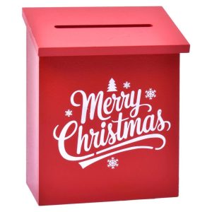 Caixa de Correio Natal Merry Christmas 13,5x8,3x16,5Cm