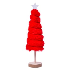 Árvore Natal Decorativa Vermelha 8x8x30Cm