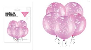 Blister 5 Balões Latéx Ursinho 30Cm