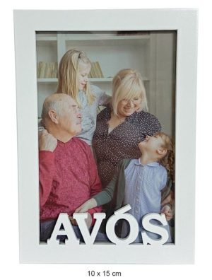 Moldura MDF Branca Avós 10x15Cm