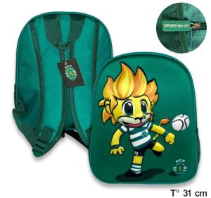 Mochila Pré-Escolar 3D Sporting SCP Jubas 31Cm
